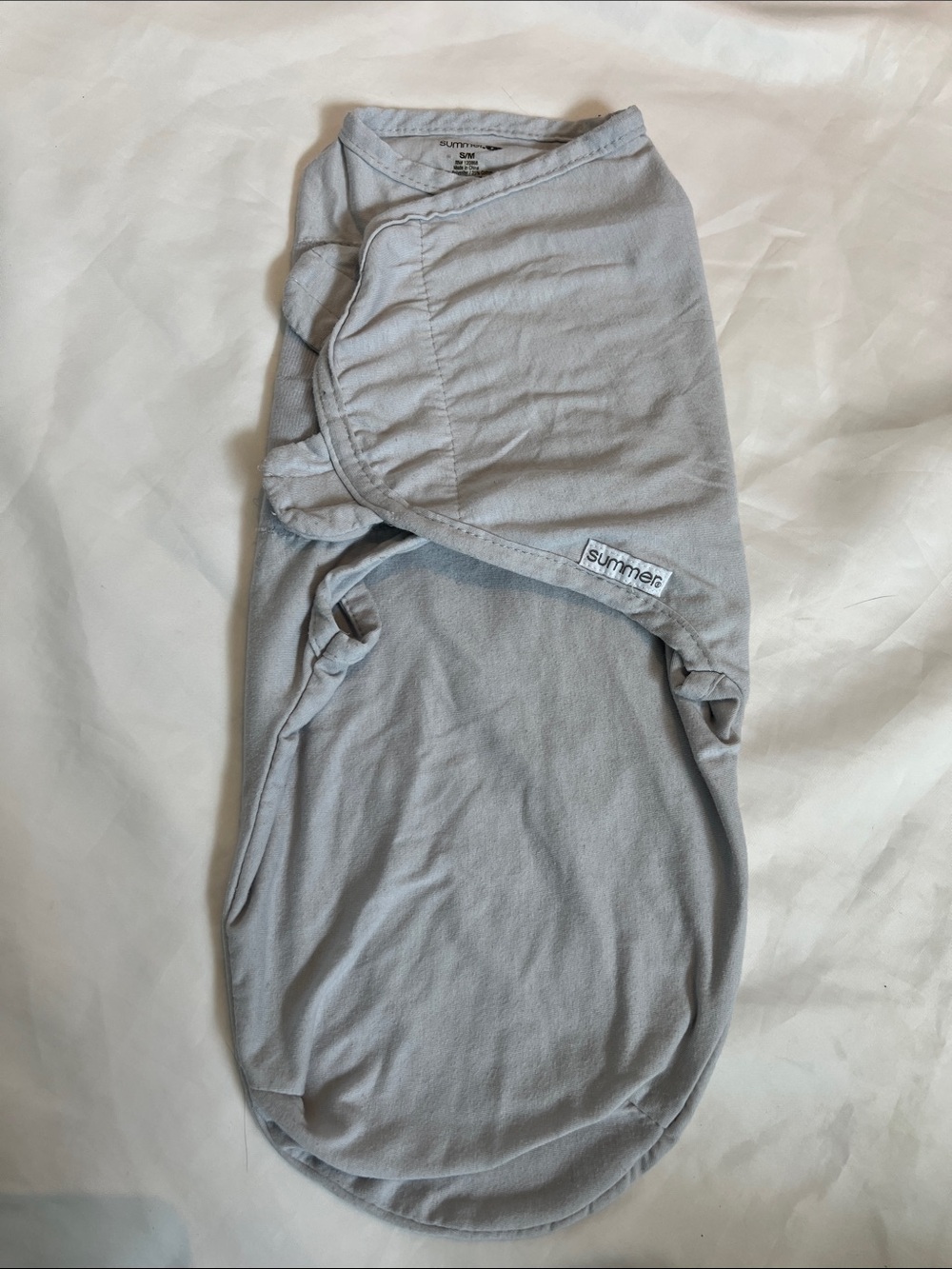 “Bundle 10/$13” Summers S/M baby girl boy Light Gray Swaddle Soft Stretch Wrap